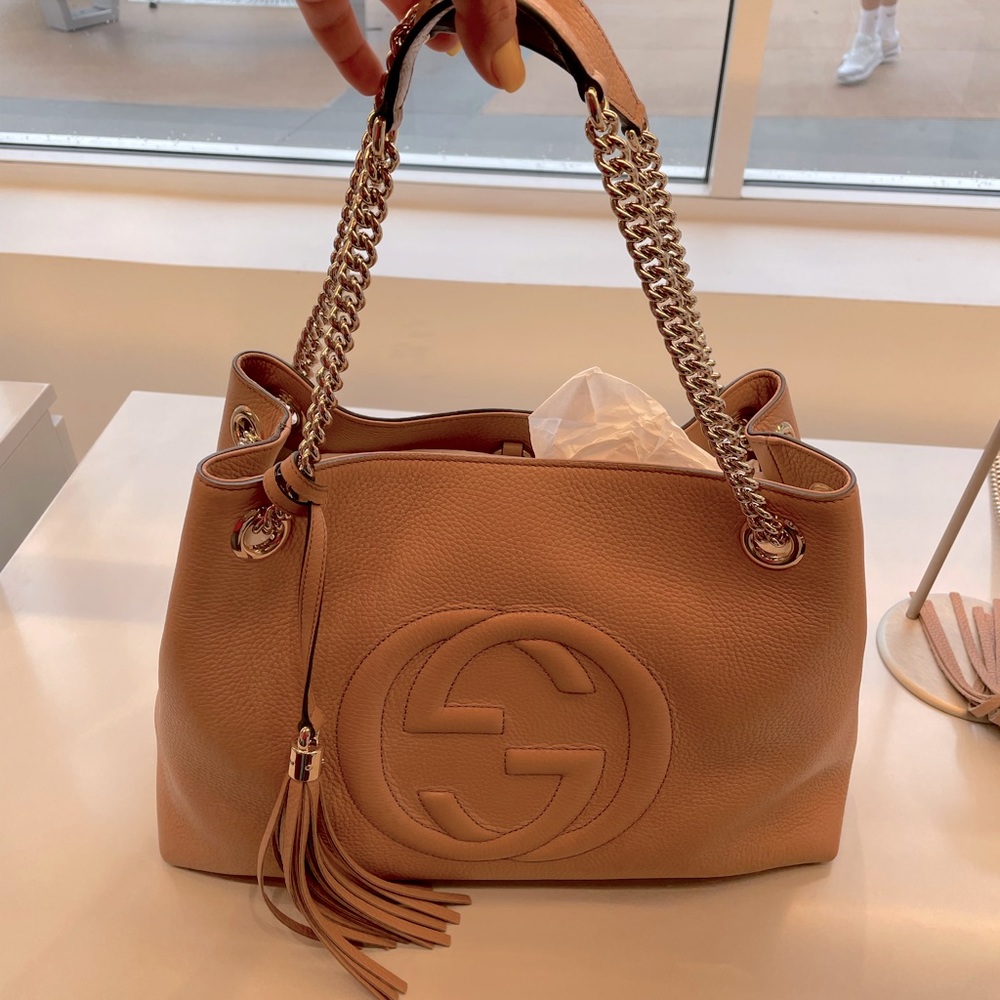 Authentic Gucci Soho Chain Tassel Shoulder Bag